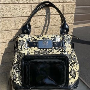 Original by Sharif, 1927 - Black & Cream Patent Leather Satchel